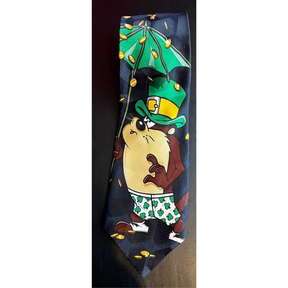 Loony Tunes Taz St.Patricks day tie
